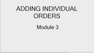 CPOE - Adding Individual Orders (Module 3)