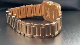 Cartier Tank Anglaise Rose Gold Silver Dial Diamond Ladies Watch WT100002 | SwissWatchExpo