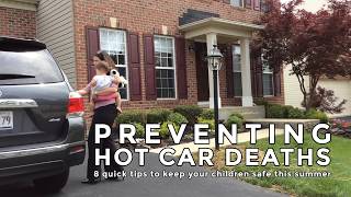 Maryland Health Department tips for preventing hot car deaths