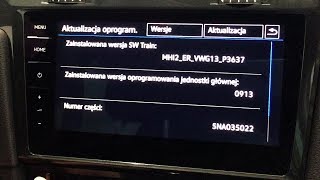 2017 VW Discover Navigation Pro hidden menu (service test mode)