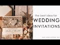 Rustic wedding invitatons with real lace