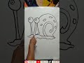 how to draw gary spongebob easy for beginners #gary #spongebob #drawingturorials