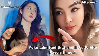 Yoko admitted that she likes to bite Faye's finger? - FayeYoko