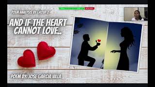 English Presentation || Poem Analysis || And if the heart can not love.