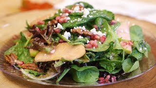 Apple Pear Salad with Pomegranate Vinaigrette