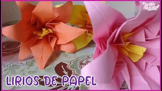 Lirios de papel - flores de papel