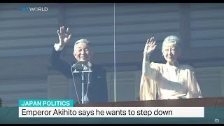 Japanese emperor Akihito says he wants to step down