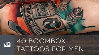 40 Boombox Tattoos For Men