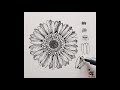 Easy way to Draw the Sunflower in Six Steps  !! ZR art and crafting  !!