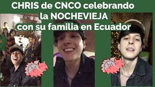 Chris de CNCO celebrando la NOCHEVIEJA en directo con su familia desde #Ecuador #Christopher #CNCO