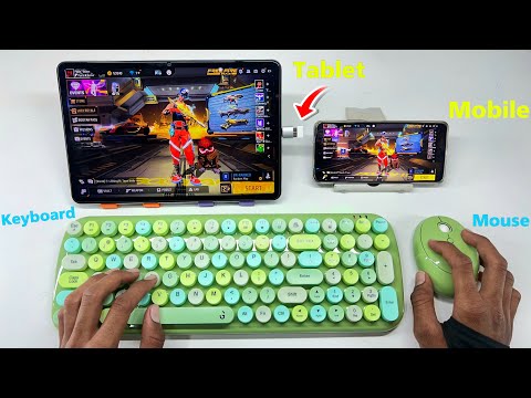 Keyboard or mouse connected to mobile, tablet and games