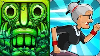 Temple Run 2 Lost Jungle VS Angry Gran Run Android iPad iOS Gameplay