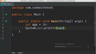Java #8 - Variables [By Mosh Hamedani]
