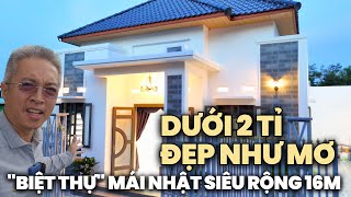 Tây Ninh: Ngỡ ngàng nhà mái Nhật siêu rộng 16m giá dưới 2 tỉ gần trường chợ nhà thờ cách Vincom 5km