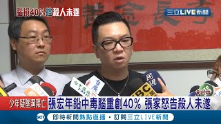 張宏年鉛中毒腦重創40%！張宏年兒子張彥彤怒告\