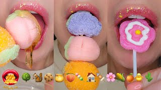 EMOJI FOOD CHALLENGE ASMR Mouth Sounds Mukbang 먹방