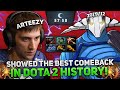 ARTEEZY on SVEN SHOWED THE BEST COMEBACK IN DOTA 2 HISTORY!