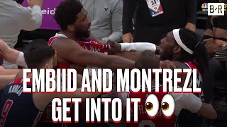 Joel Embiid And Montrezl Harrell Get Heated During Sixers-Wizards