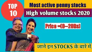 10 Most active high volume penny stocks 2020 l Best penny stocks to buy Now l Multibagger Stocks l