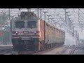 surprise visit mugr kolhapur express with amul wap5 accelerating wap7