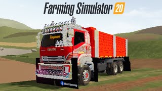 #fs20 รถสิบล้อ isuzu fxz 360 วิ่งดิน เกม farming simulator 20