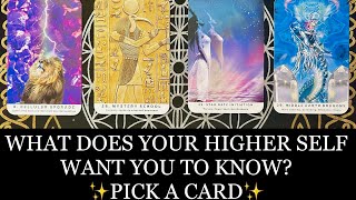 PICK A CARD | ⚡️WHAT DOES YOUR HIGHER SELF WANT YOU TO KNOW RIGHT NOW? ✨