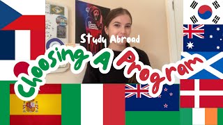 Choosing A Study Abroad Program!