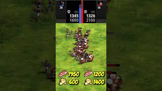 30 Elite Urumi Swordsmen vs 20 Elite Boyars (Total Resources) (AoE2) #Shorts