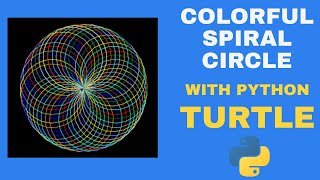 How to Make a Colorful Spiral Circle in Python Turtle | Turtle Graphics Tutorial