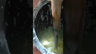 Making Of Butter \u0026 Whey From Curd Traditional Way. #whey #wheyprotein #curd #butter #organic #ghee