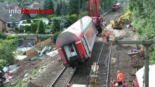 Zugunfall Peine 16.06.2010 - Waggon Bergung 19.6.2010