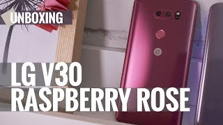 Special unboxing! LG V30 new Raspberry Rose color is a stunner