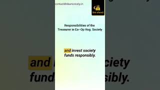 Responsibilities of the Treasurer in Co – Op Hsg Society