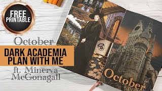 October Dark Academia Printable Plan With Me ft. Minerva McGonagall