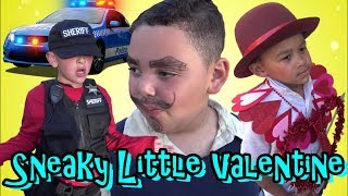 COPS TAKE IN SNEAKY VALENTINE - KIDS CAN'T GET HIM - POLICE RESPOND