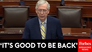 BREAKING NEWS: Mitch McConnell Delivers First Senate Floor Speech Since Medical Leave After Fall