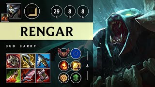 Rengar ADC vs Ashe: Quadra Kill, Dominating - EUW Grandmaster Patch 14.20