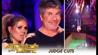 Lord Nil: Guy Almost KILLS Himself To Please Simon Cowell | America's Got Talent 2018