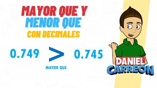 MAYOR Y MENOR QUE CON DECIMALES Super facil - Para principiantes