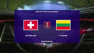 ⚽ Switzerland vs Lithuania ⚽ | 2022 FIFA World Cup European Qualifiers (28/03/2021) | PES 2021