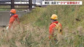 札幌市の東区と北区で“クマ”の目撃情報相次ぐ、朝の登校を見合わせた小学校も