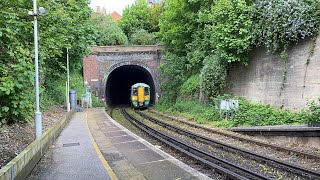 Class 377464 and 377135 arrive into Lewes