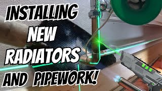 Installing new radiators and pipework! #asmr #plumbing