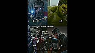Thor vs Hulk vs Ironman vs Captain America