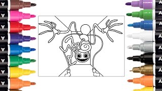 Poppy Playtime Coloring Pages | Mommy Long Legs Spider Crawling Coloring | Sky High (NCS Release)