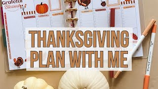 Thanksgiving 2024 Plan With Me + Ohuhu Paper Friendly Brush Marker Review! Checklist Happy Planner