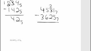 Subtracting in other bases