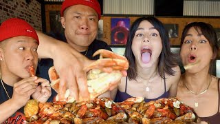 Showing Megan Batoon How To Bust It Open - Seafood Boil MukBang - Overcoming Ins