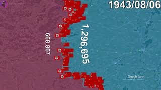 Battle of Kursk in 30 seconds using Google Earth