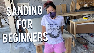 HOW TO SAND A TABLE FOR BEGINNERS! - here is the process I use to sand and prep my tables for stain